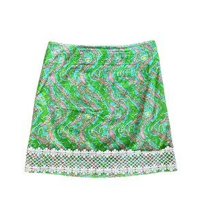 Lilly Pulitzer Womens Skirt Chomp Chomp Alligator Print Size 6